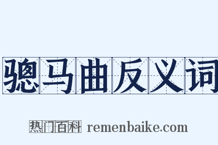骢马曲反义词是什么意思的图片